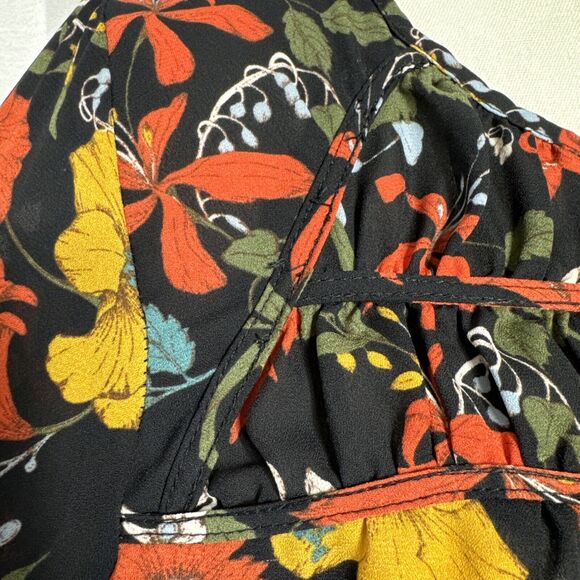 Tops Floral Blouse Long Sleeve Multicoloured Women’s Size M by Gipson - Picture 5 of 10